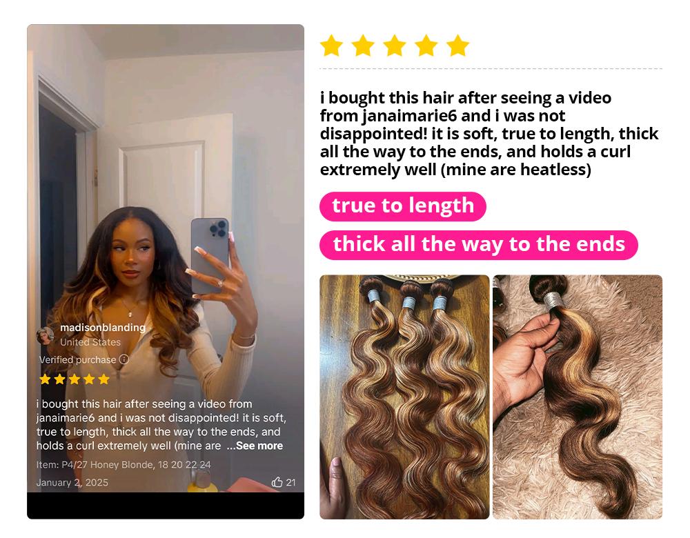 P4/27 Honey Blonde Highlight Hair Bundles Brazilian Body Wave Human Hair Weave 3 Bundles T1B/4/30 Body Wave Bundles