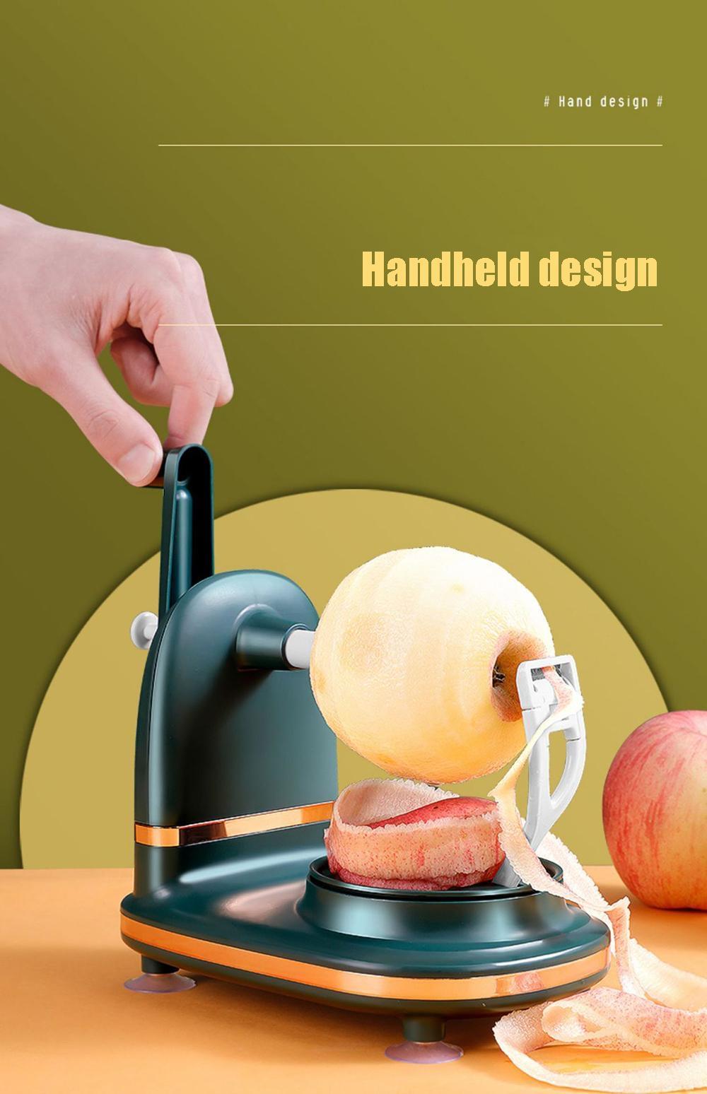 Hand Cranked Apple Peeler Machine, Manual Fruit Peeler Slicer and Rotating Kitchen Peeling Machine for Apples, Potatoes and Pears, Easy Use Kitchen Gadget for Peeling, Coring and Slicing Fruit for Baking, Snacks, Pies and Daily Food Prep