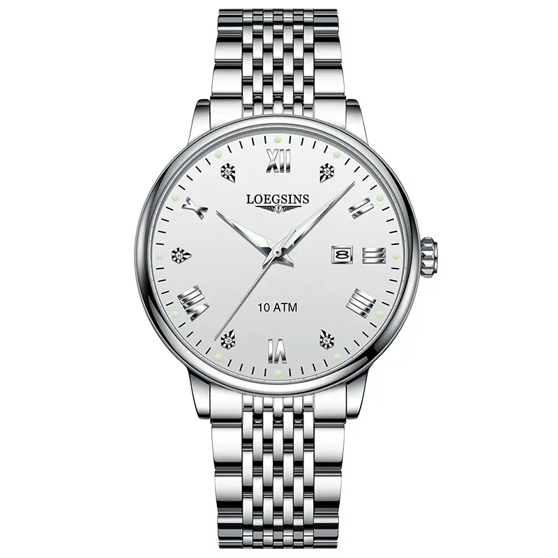 LOEGSINS Men’s Elegant Watch Model 659, a premium automatic mechanical watch that pairs effortlessly with outfits to enhance your look, featuring luminous display and 30 meters water resistance