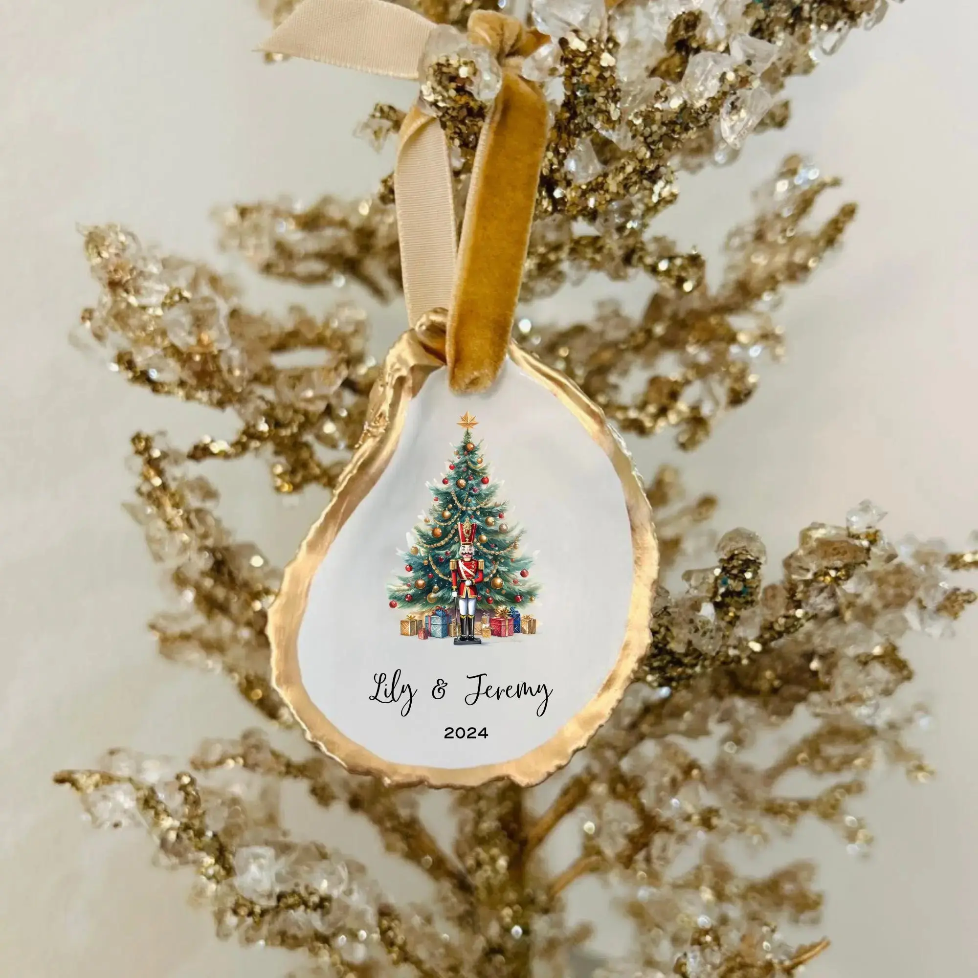 Nutcracker with Presents Christmas Ornament