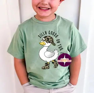 YOUTH & ADULT  Camo Silly Goose On The Loose shirt, country boy clothes, toddler boy clothing, deer hunting lover, boys clothes