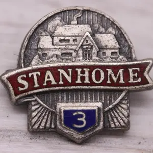 Stanhome 3 Years Enamel Service Pin Vintage Sterling Silver