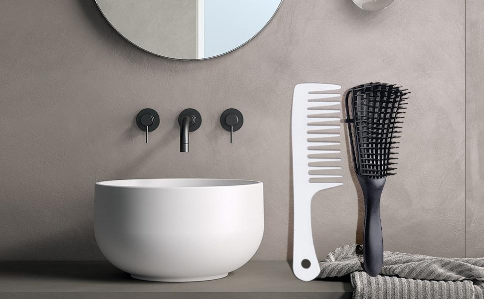 Detangling Brush for Black Natural Hair, Curly Hair Afro 3/4abc Texture - Faster and Easier Detangle Wet or Dry Anti Static Hairbrush