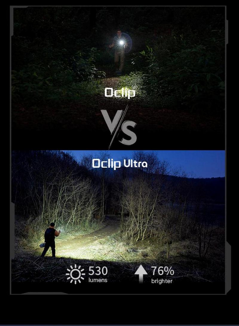 OLIGHT Oclip Ultra Clip-On EDC Light with Flood, Spot, and UV Modes