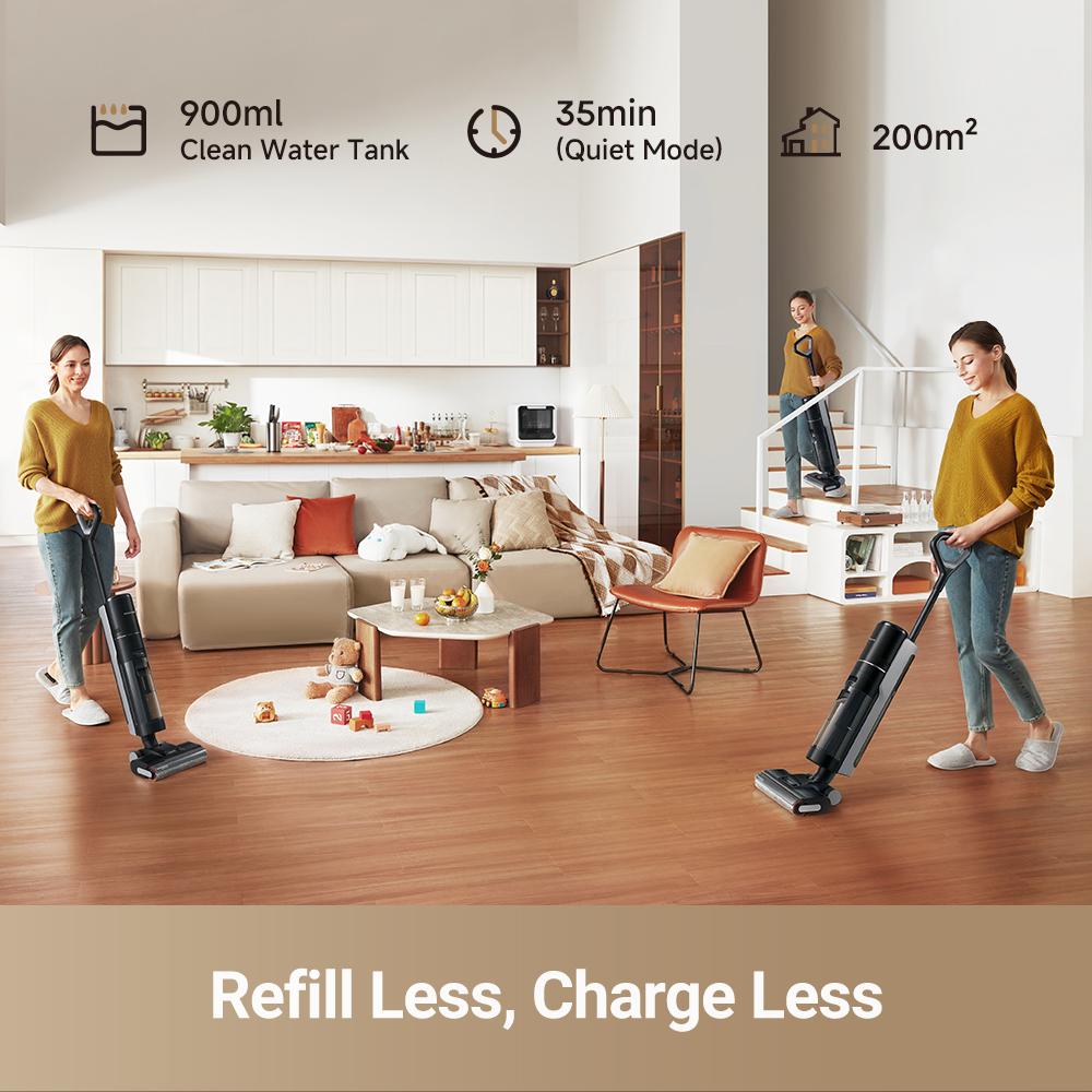 DREAME G10 Pro Elite Wet Dry Vacuum Cleaner, Cordless Vacuum Mop All in One with Auto Self-Cleaning, Up to 30 Mins Runtime, Cordless Floor Cleaner Machine for Hard Floors, Edge Cleaning Wet Dry Vacuum