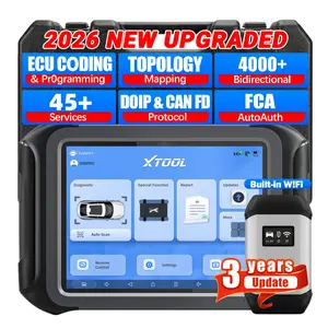 XTOOL Scanner D9S PRO, ECU Pr0gramming/C0ding OBD2 Scanner, Wireless Bidirectional scan tool, High-End with Topology, 45+ Resets, Full System, PMI, FCA/CAN FD/DoIP, 3-Yr Update