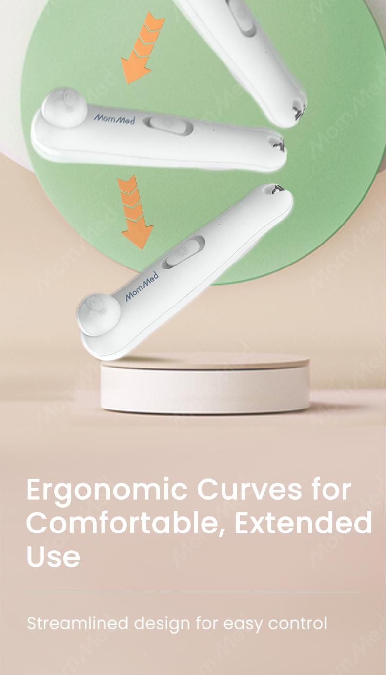 MOMMED Baby Finger nail clipper, 6 Grinding Heads and LED Light electric baby nail file