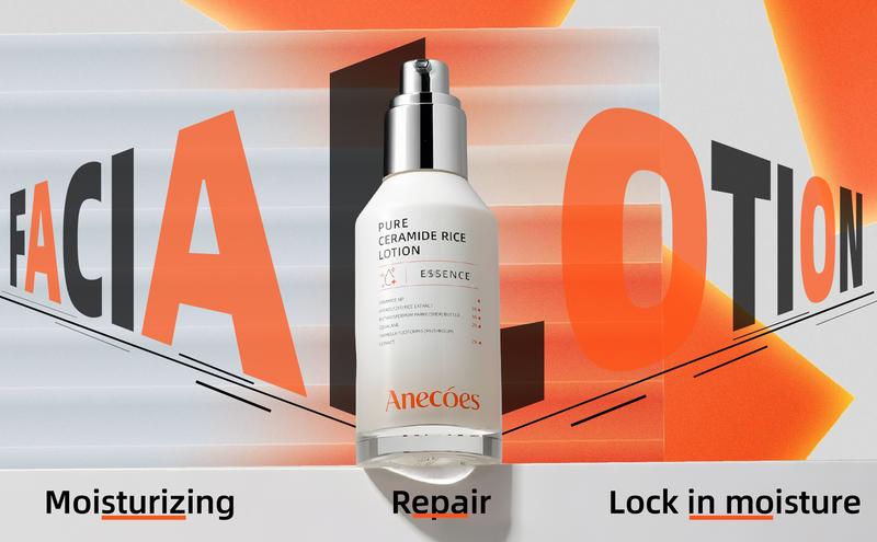 2 Pcs ANECOES Glass Skin Facial Lotion with Ceramide NP | Deeply Locks in Moisture & Strengthens Skin Barrier for a Dewy, Plump Glow | Lightweight, Non-Sticky for All Skin Types (1.75 Fl Oz)