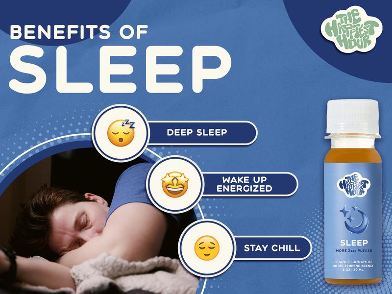 The Happiest Hour Mood Menu - Natural Wellness Vitamin Terpene Supplement Drinks - Wake, Intensify, Bliss, Calm, Sleep, Mend, Curb - 12 & 24 Packs