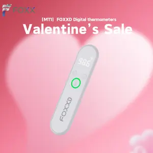 【 MT1】FOXXD Digital thermometers Daily Temp Checker No-Touch 1s Read for Home & Family with Color Alerts & Bright LCD Display