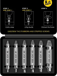 Gifts for Men,Damaged Screw Extractor Set,Fathers Day Gifts for Dad from Daughter Son,Mens Gifts for Dad,Husband,Stripped Screws Nuts & Bolts Drill Bit Tools for Easy Removal of Rusty Broken Screw