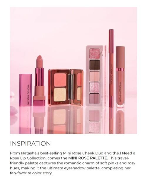 Natasha Denona Mini Rose Eyeshadow Palette - Multicolor, 50ml, Suitable for Various Eye Looks Cosmetic Makeup