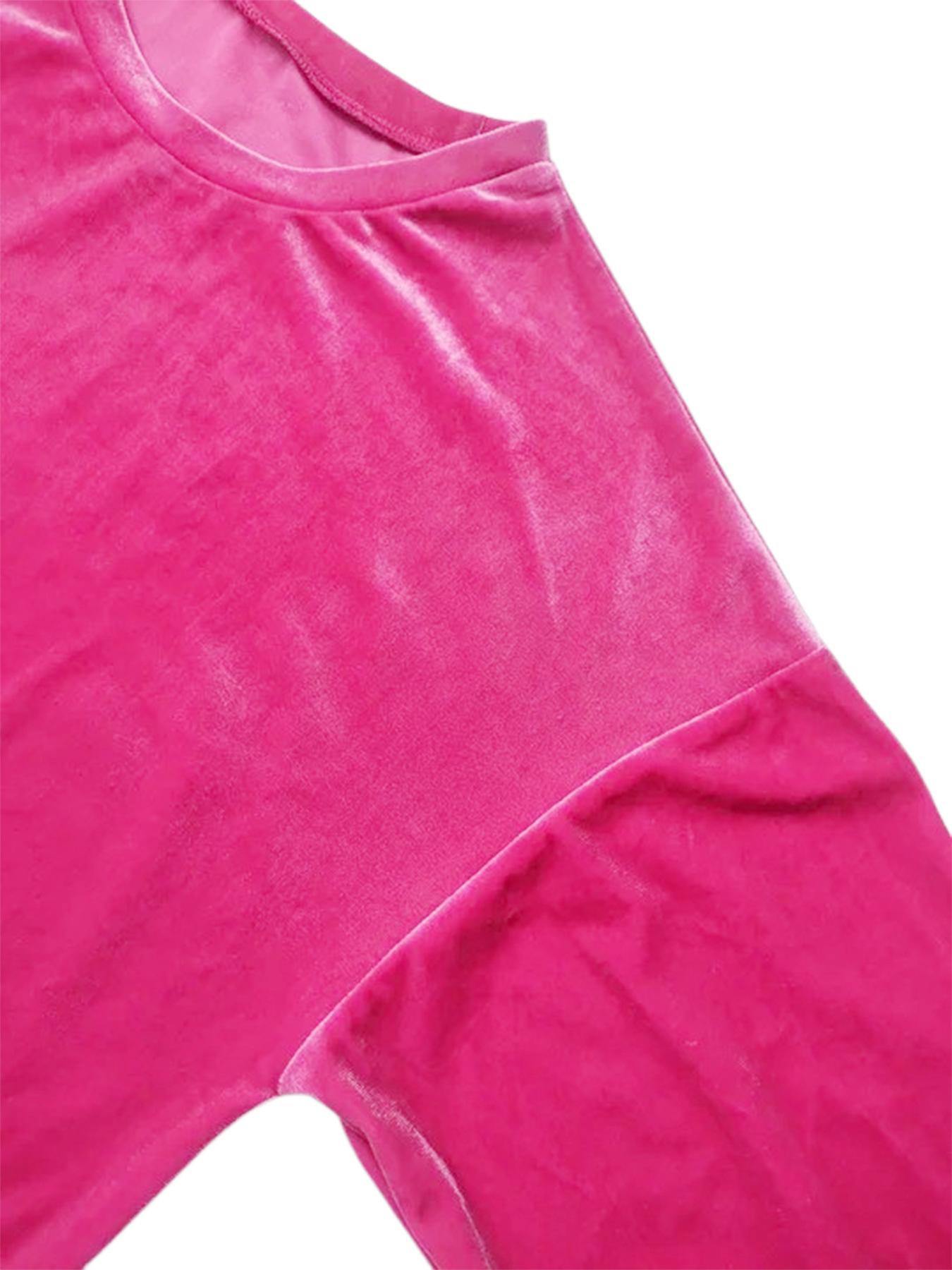 Women's Velvet 2-Piece Tracksuit Set with Pockets - Soft Korean Fabric, Comfortable Jogger Outfit for Casual & Travel