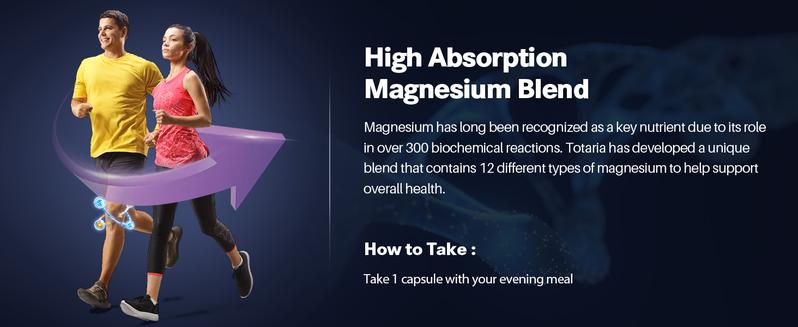 Totaria 12-in-1 700mg Magnesium Complex - Glycinate Citrate Malate Oxide Taurate Aspartate Orotate, Vegan Capsules for Muscle, Heart, and Relaxation Support