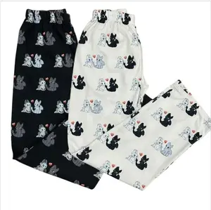 Dragon Couple Pajama Pants Cozy Matching Long Sleepwear for Him & Her Adorable Dragon Design Lounge Bottoms for Relaxing Nights