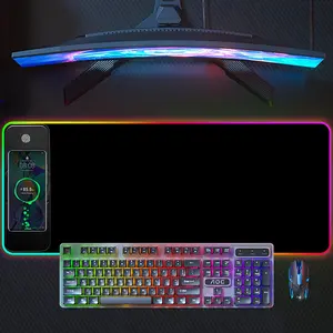 XXL Gaming Mouse Pad with MagneticWireless Charging,RGB Black Mousepad DeskMat with 15W Fast Charger,Waterproof LaptopWriting for Office, Home, GamingDesktopAccessory(A perfect gift for Valentine's Day) XXL Excel Desk Mouse Pad with Cheat Sheet