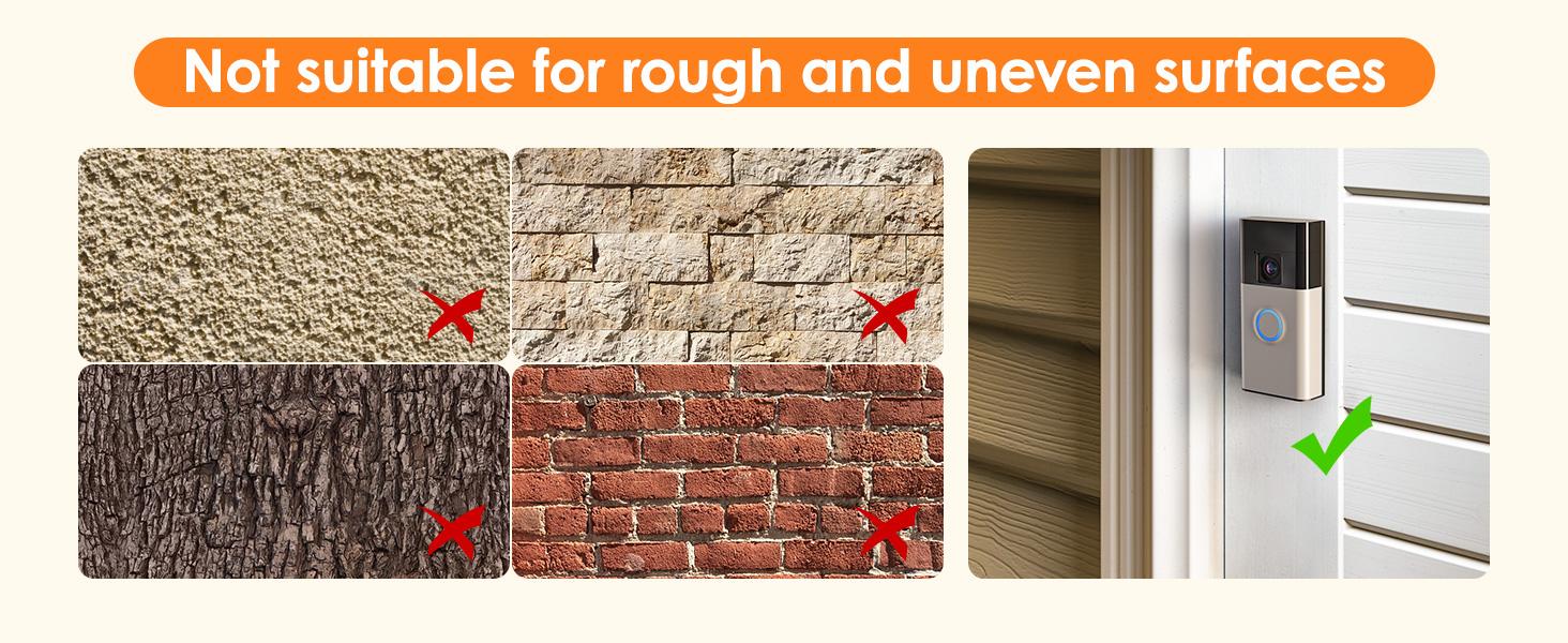 Adhesive Video Doorbell Mount for Ring Battery Doorbell (2024 Release), No Drilling Camera Door Mounting Holder Bracket Accessories for Apartments Office Houses