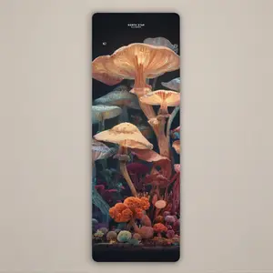 Mushy Mat Glow Rubber Yoga Mat — Mystical Forest Mushroom Travel Mat