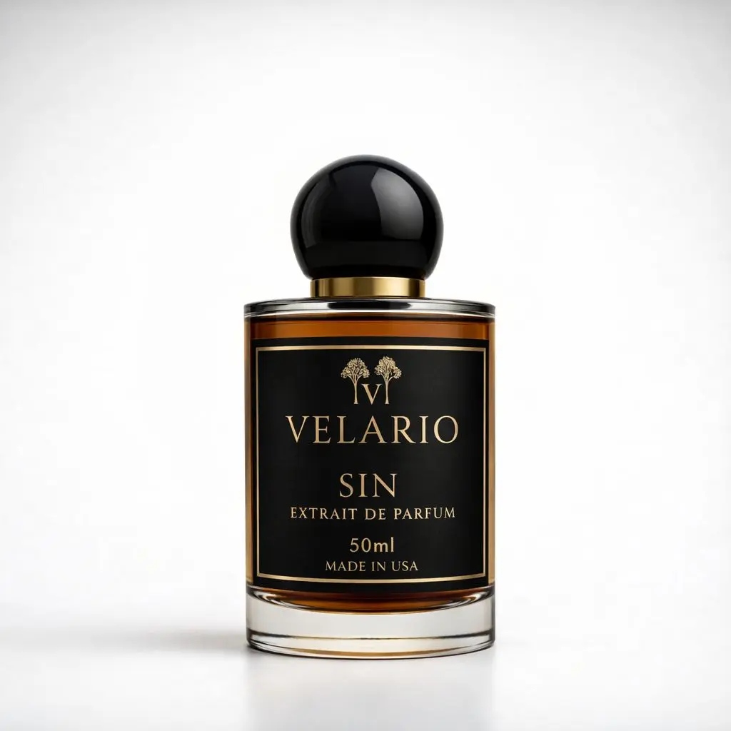 Velario Sin Extrait Perfume Inspired by Lost Cherry 50ml Decadent Gourmand Fragrance with Black Cherry Almond & Tonka Bean Notes