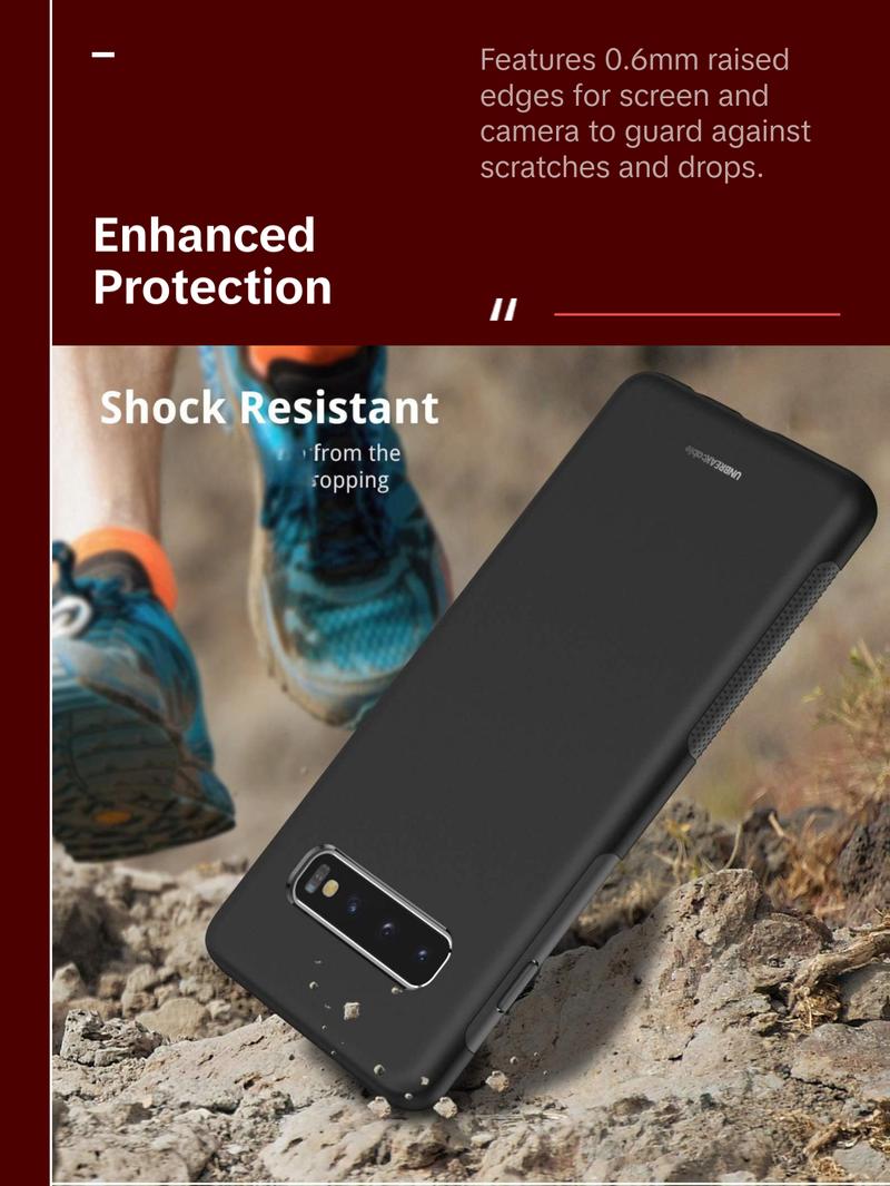 Samsung Galaxy S10 (6.1 Inches) – Ultra-Thin Frosted TPU Silicone Protective Case for Galaxy S10 [Shockproof, Scratch-Resistant & Anti-Fingerprint] ¨C Black