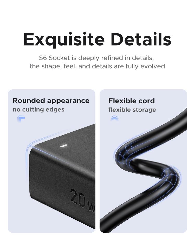 UGREEN GaN 20W 8-in-1 Smart Socket, with Type-C, USB-A Charging Port, 2500W Max Total Power, Solve All your Charging Needs of Life- TikTokShopBlackFriday ,TikTokShopHolidayHaul