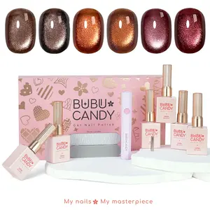 Exclusive to cecypatry Mysterious Hourglass Cat Eye Gel Nail Polish Complete Set - 6-Piece Collection with 12 Metallic Effect Swatches & All Accessories,Trendy nail art,Quick-Drying DIY Nails Nail Art, Liquid gel nails, Manicure kit