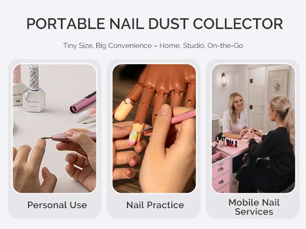 MelodySusie HProA Mini Nail Dust Collector for Beginners Home Salon, Compact & Portable Ideal for Salon Use, Christmas Gift