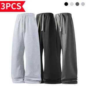 Men’s Wide Leg Sweatpants Value Pack - Baggy Relaxed Fit Joggers - Comfortable Fleece Casual Pants for Gym and Streetwear - Essential Daily Wear