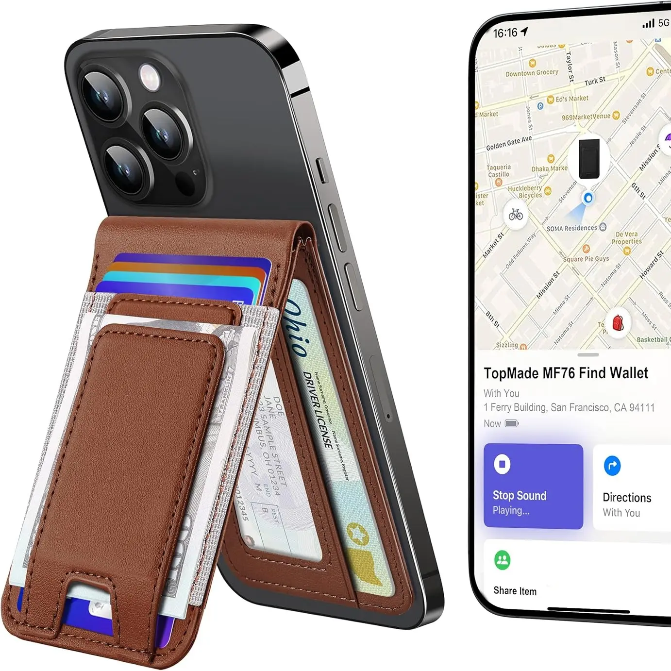 Brown - Gray Elastic Band