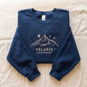Velaris Embroidered Sweatshirt, Velaris City Of Starlight Embroidered Hoodie,SJM sweater,The Night Court pullover,ACOTAR Shirt