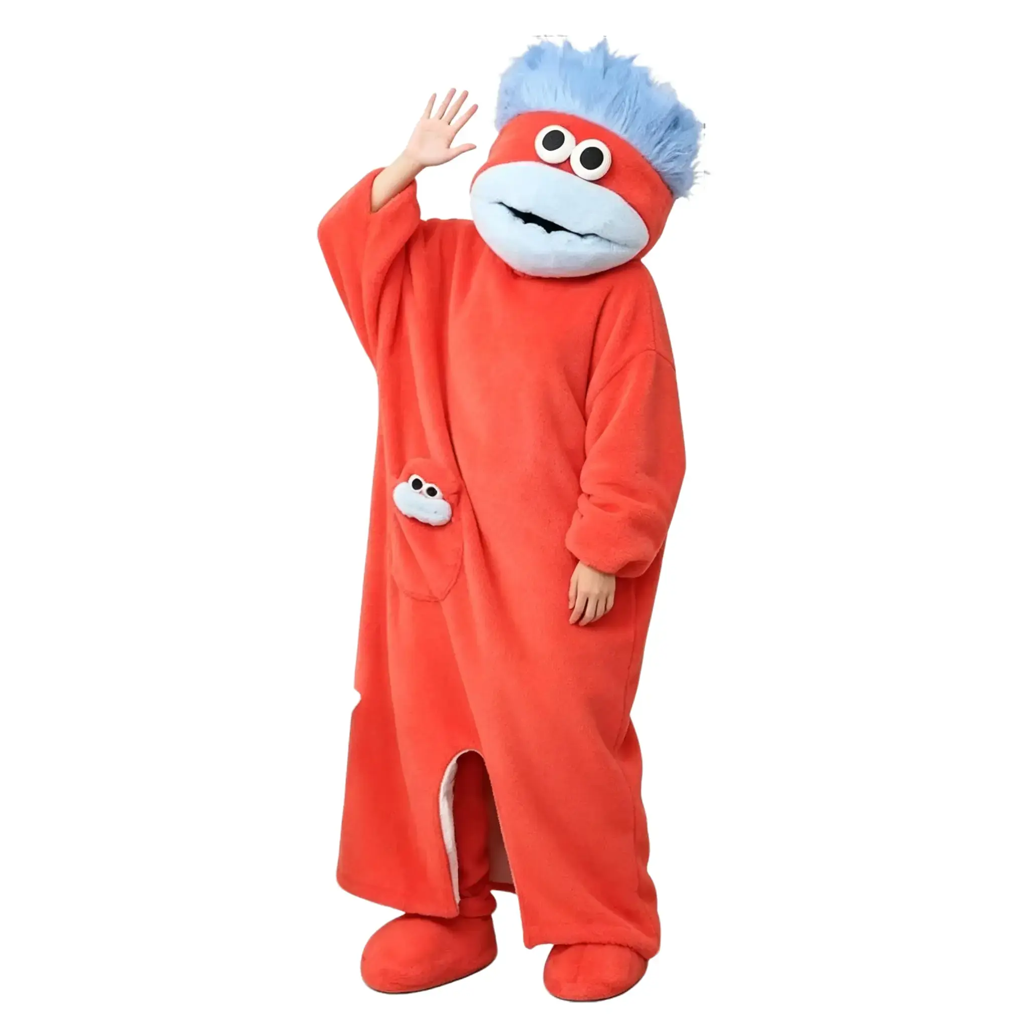 Women's Soft Coral Fleece Onesie - Loose, Hooded, Pocketed Nightwear with Seat Snap-Button Closure, Plus Size XXL Holiday Cosplay Loungewear for Halloween, Valentine’s Day