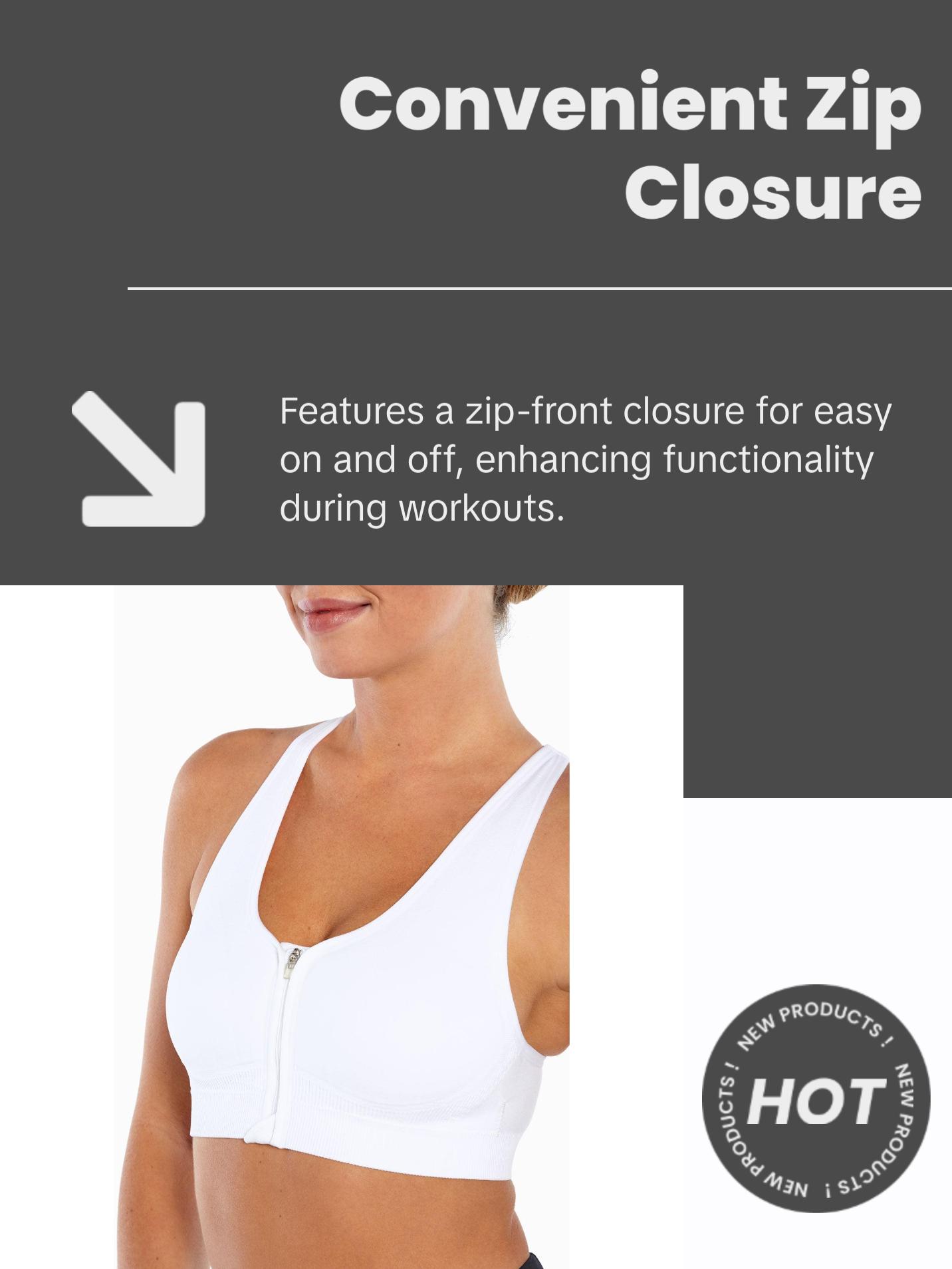 Savannah Seamless Front Zip Sports Bra