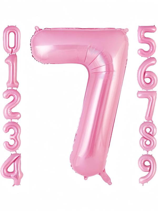 40" Pink Number Balloon, Large Helium Foil Mylar Digit Balloon for Birthday Parties, Sweet 16, 18th, 21st, 30th, 40th Celebrations & Event Decorations