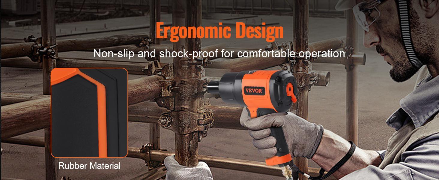 VEVOR Air Impact Wrench, TikTokShopBlackFriday, Drive Air Impact Gun Nut-busting Torque, Lightweight Pneumatic Tool for Auto Repairs and Maintenance compactimpactwrench