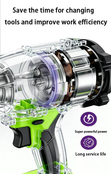 21V Brushless Cordless Impact Wrench - 1/2 in Drive, 450N.m High Torque, 3500RPM Power Tool, 4.0Ah Battery, Charger & Socket Kit, Cordless Brushless Tool for Car Tire Repairs, Ideal Gift for Men, Cordless Brushless Tools, Power Tools