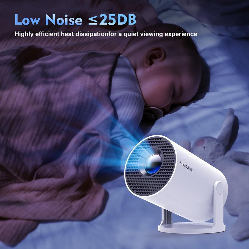 [US warehouse] Magcubic HY300Pro Mini Projector 8K 4K Decode Android 14.0 Built-in HiFi Speaker Dual WIFI6 290ANSI BT5.4 Native 1280*720P 0.8:1 Throw Ratio Allwinner H726 Home Cinema Smart Portable Upgraded HY300Pro