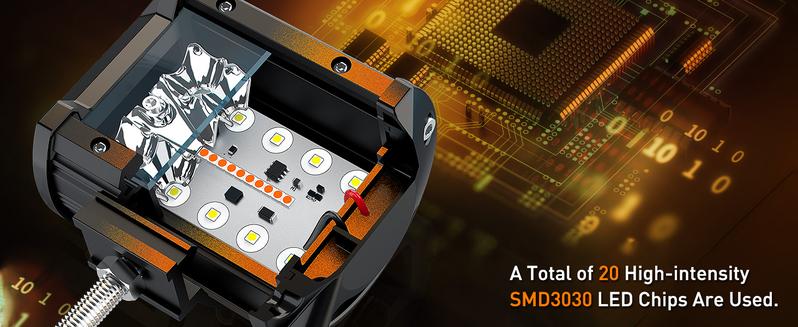 NAOEVO 4 Inch LED Pod Lights, Small LED Light Bar with 2 Leads Wiring Harness, LED Cube Work Lights for Truck Boat ATV UTV, 2 Pcs NAOEVO 4 Inch LED Pod Lights, Small LED Light Bar with 2 Leads Wiring Harness, LED Cube Work Lights for Truck Boat ATV UTV, 2 Pcs