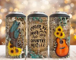 4 in 1 Can Cooler - Fueled by Beer and Country Music
