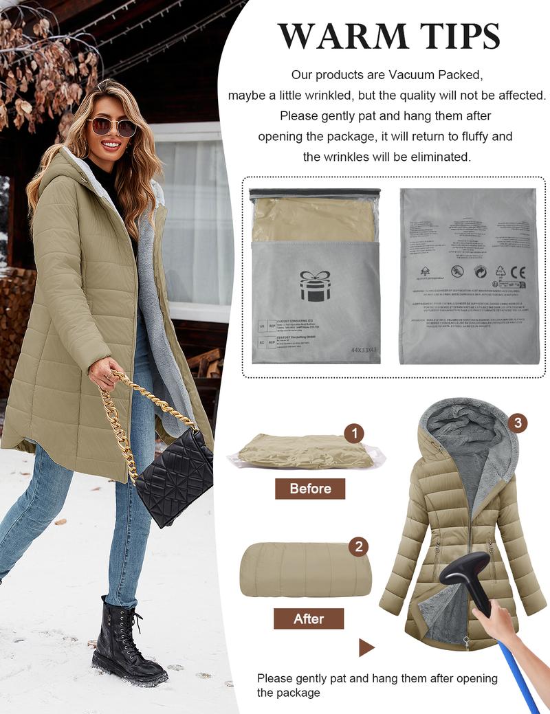 UMIPUBO Winter Women's Winter Windproof Fur Warm Slim Fit Down Jacket - Waterproof Long Ski Coat for Commuting UMIPUBO Winter Women's Winter Windproof Fur Warm Slim Fit Down Jacket - Waterproof Long Ski Coat for Commuting