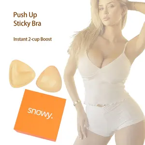 Snowy Sticky Push Up Inserts - Instant Boost Double-Sided Adhesive Bra Cup for Women - Womenswear, Clothing Push-Up Ultra Boost Inserts for Women,sticky push up pads,Sticky Inserts - Instant Lift & Boost, Washable & Reusable, Outfit Enhancer