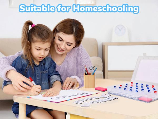 JoyCat Classroom Magnetic Letter Tiles for Phonics and Spelling, 234 Foam Alphabet Tiles Magnetic Letters with Double-Side Magnet Board & Storage Case JoyCat Classroom Magnetic Letter Tiles for Phonics and Spelling, 234 Foam Alphabet Tiles Magnetic Letters with Double-Side Magnet Board & Storage Case