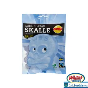 Bubs Cool Blåbär (Blueberry Gummy Skulls), 190g