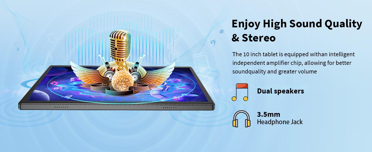 【TikTokShopSpringGlowUp】Relndoo Android 14 Tablet 10.1 inch with 16(8+8)GB+128GB, Face Unlock, Set with Keyboard, Mouse, Case, Stylus, Supporting Multitasking