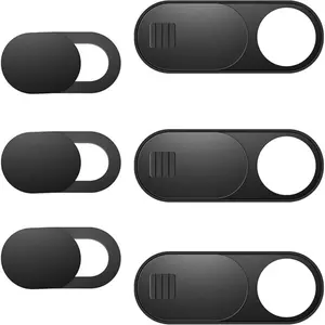aptop Camera Cover Slide, Phone Camera Cover Slide, 6 Pack Ultra Thin Webcam Cover Slide for Laptop, Desktop, PC, Tablet, Smartphone, Protect Your Privacy and Security(Black)