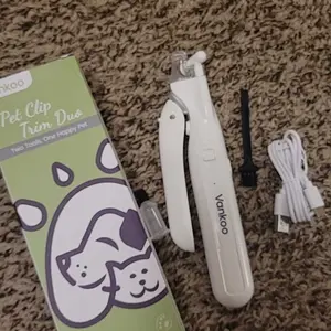 Vankoo 2-in-1 Dog Nail Clipper & Paw Hair Trimmer Kit with LED Light, Pet Paw Trimmer Rechargeable & Waterproof – Small Dog Grooming Clippers– Safe for Dogs & Cats low noise pet shaver #SummerVibes #petlovers