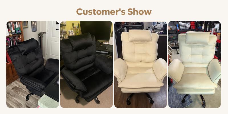 Bestier Big and Tall Executive Office Chair with Flip-Up Arms for Adults Adjustable Height Reclining with Headrest & Side Pockets 360° Swivel Ergonomic Comfortable Durable Design