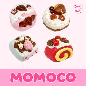 [MOMOCO Squishy Toy] New Arrivals Dessert Series Squishies - Creamy Clay Texture, Handmade with Safe Materials, Realistic Dessert Shapes, Ideal for Stress Relief & Gifting