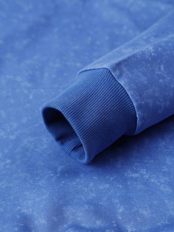 Men's Autumn Winter Long Sleeve Pocket Personalized Tie-Dye Snowflake Washed Vintage Hooded Sweatshirt Fashion Casual Sports Street Style Brand Outdoor Men's Headwear Top, Suitable as a Gift for Husband or Boyfriend