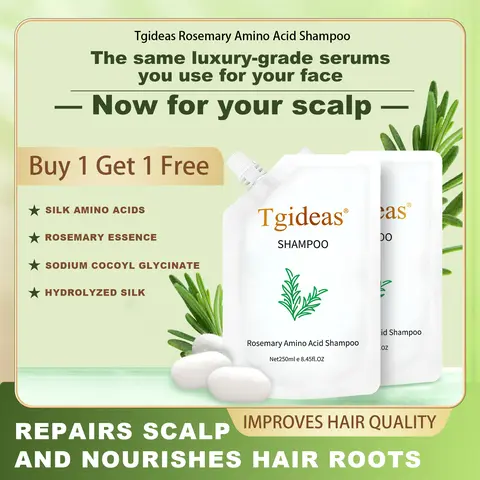【 Buy 1-Get 1 Free!】Tgideas Anti-Hair Fall Hair Loss Treatment Shampoo Oil Control Anti Dandruff Haircare Rosemary Zinc PCA Help Hair Growth Amino Acid Hydrolyzed Protein Repair Reduce Hair Loss Scalp Cleanser Conditioner#SummerWins #DealsForYouDays, Luxu
