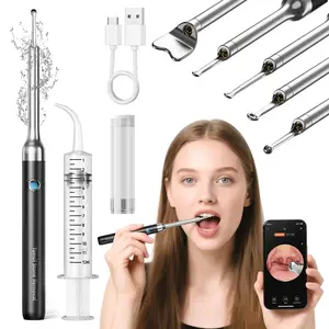 2026 Upgraded WiFi Smart Visual Oral Cleaning kit, 1080P HD Wireless Mouth & Throat Hygiene Tool with 6 Adjustable LEDs, 5-in-1  Home Debris Removal Kit for iOS & Android, Waterproof Precision Cleaning Set,Non-Medical